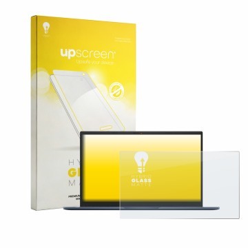 Vorderseite einer Produktverpackung mit dem Markenlogo upscreen. Daneben ist das Gerät ASUS Vivobook 15 F1504 mit dem zugehöri