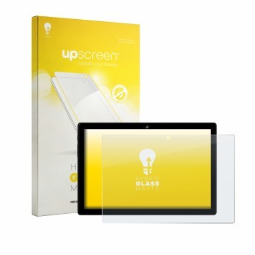 Parte frontal de un envase de producto con el logotipo de la marca upscreen. Al lado se muestra el dispositivo Crelander T40 1