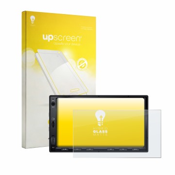 Vorderseite einer Produktverpackung mit dem Markenlogo upscreen. Daneben ist das Gerät Atoto A5LG2A7T 7