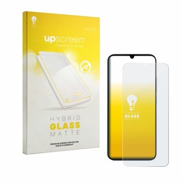Vorderseite einer Produktverpackung mit dem Markenlogo upscreen. Daneben ist das Gerät Redmi R70 5G mit dem zugehörigen Displa