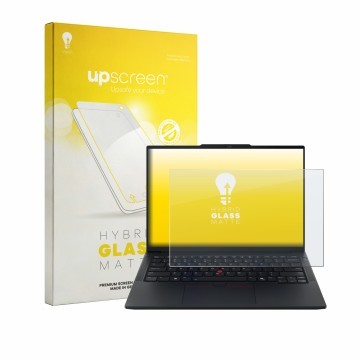 Front side of a product packaging with the brand logo upscreen. Next to it is the device Lenovo ThinkPad E14 Gen 8 shown with 