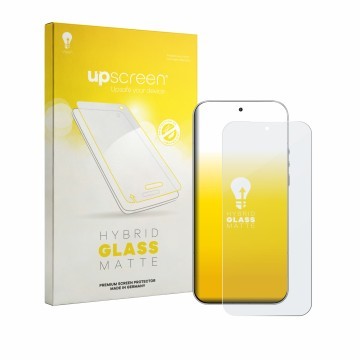 Vorderseite einer Produktverpackung mit dem Markenlogo upscreen. Daneben ist das Gerät Xiaomi Leica Leitzphone mit dem zugehör
