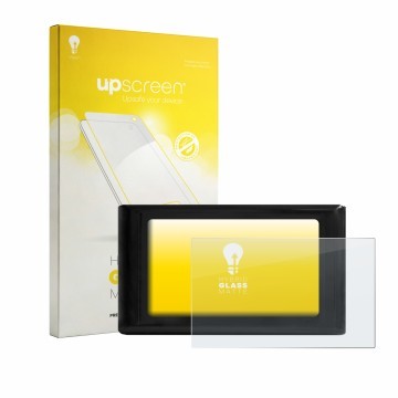 Face avant d’un emballage produit avec le logo de la marque upscreen. À côté, l’appareil Luocute S966 est représenté avec la p