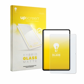 Parte frontale di una confezione del prodotto con il logo del marchio upscreen. Accanto è raffigurato il dispositivo Vivo Pad 