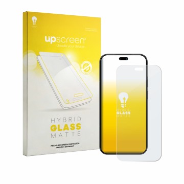 Vorderseite einer Produktverpackung mit dem Markenlogo upscreen. Daneben ist das Gerät Huawei Pura 90 mit dem zugehörigen Disp