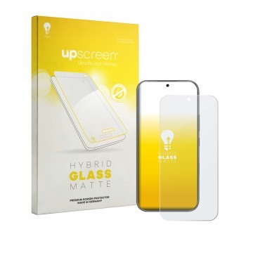 Vorderseite einer Produktverpackung mit dem Markenlogo upscreen. Daneben ist das Gerät Honor 600 mit dem zugehörigen Displaysc