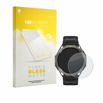 Face avant d’un emballage produit avec le logo de la marque upscreen. À côté, l’appareil Cubot GT5 est représenté avec la prot