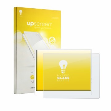 Vorderseite einer Produktverpackung mit dem Markenlogo upscreen. Daneben ist das Gerät Bigme B13 ePaper Monitor mit dem zugehö
