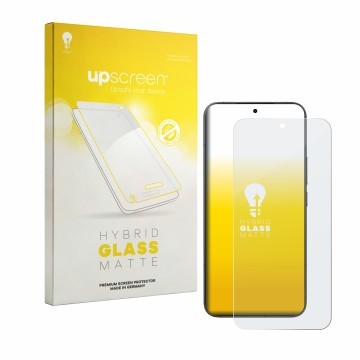 Vorderseite einer Produktverpackung mit dem Markenlogo upscreen. Daneben ist das Gerät Xiaomi 17T Pro mit dem zugehörigen Disp