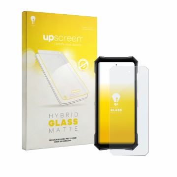 Front side of a product packaging with the brand logo upscreen. Next to it is the device Doogee S300 Pro shown with the corres