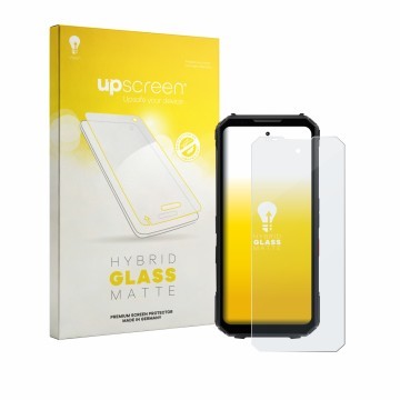 Front side of a product packaging with the brand logo upscreen. Next to it is the device Doogee V Max LR shown with the corres