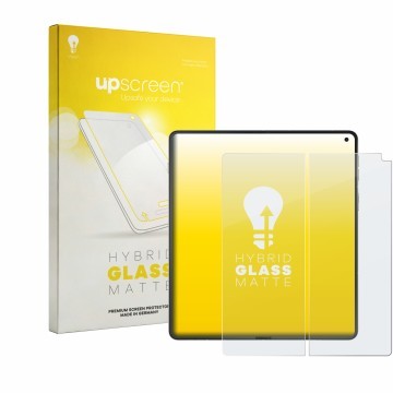 Vorderseite einer Produktverpackung mit dem Markenlogo upscreen. Daneben ist das Gerät Motorola Razr Fold (Inneres Display) mi