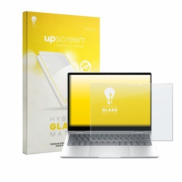 Front side of a product packaging with the brand logo upscreen. Next to it is the device HP EliteBook 8 Flip G2i 13