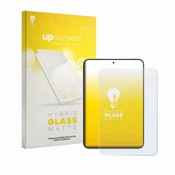 Vorderseite einer Produktverpackung mit dem Markenlogo upscreen. Daneben ist das Gerät Oppo Pad Mini mit dem zugehörigen Displ