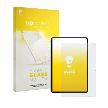 Face avant d’un emballage produit avec le logo de la marque upscreen. À côté, l’appareil iQOO Pad 6 Pro est représenté avec la