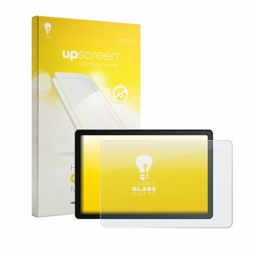Face avant d’un emballage produit avec le logo de la marque upscreen. À côté, l’appareil Wqplo G13 est représenté avec la prot