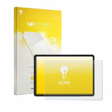 Front side of a product packaging with the brand logo upscreen. Next to it is the device Ulefone Tab A12 Pro shown with the co