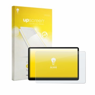 Parte frontale di una confezione del prodotto con il logo del marchio upscreen. Accanto è raffigurato il dispositivo MG MG4 EV