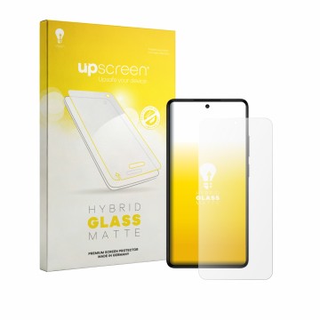 Parte frontale di una confezione del prodotto con il logo del marchio upscreen. Accanto è raffigurato il dispositivo General M