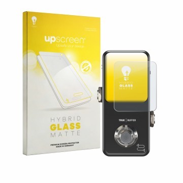 Vorderseite einer Produktverpackung mit dem Markenlogo upscreen. Daneben ist das Gerät TC Electronic POLYTUNE 3 Noir mit dem z
