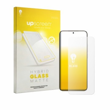 Vorderseite einer Produktverpackung mit dem Markenlogo upscreen. Daneben ist das Gerät Honor X 70 Pro Max mit dem zugehörigen 