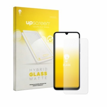 Parte frontale di una confezione del prodotto con il logo del marchio upscreen. Accanto è raffigurato il dispositivo Lagenio A
