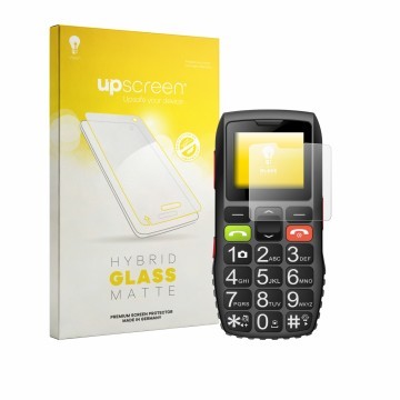 Front side of a product packaging with the brand logo upscreen. Next to it is the device artfone C1 shown with the correspondi