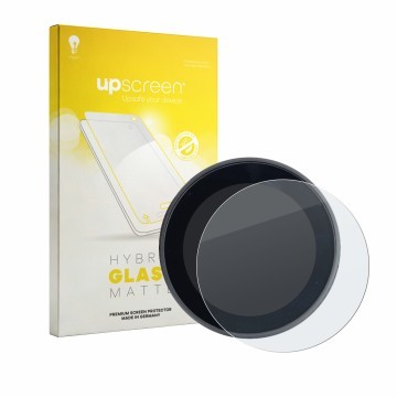 Parte frontale di una confezione del prodotto con il logo del marchio upscreen. Accanto è raffigurato il dispositivo Meraki Ge