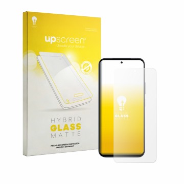 Vorderseite einer Produktverpackung mit dem Markenlogo upscreen. Daneben ist das Gerät Vivo Y6a mit dem zugehörigen Displaysch