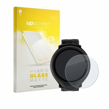 Vorderseite einer Produktverpackung mit dem Markenlogo upscreen. Daneben ist das Gerät Mares Puck Lite mit dem zugehörigen Dis