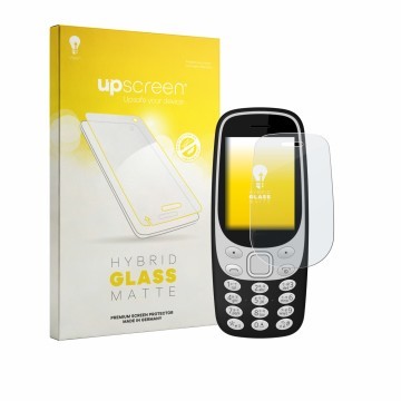 Vorderseite einer Produktverpackung mit dem Markenlogo upscreen. Daneben ist das Gerät Karbonn K32N mit dem zugehörigen Displa
