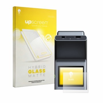 Parte frontale di una confezione del prodotto con il logo del marchio upscreen. Accanto è raffigurato il dispositivo Botslab G