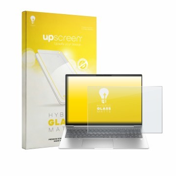 Vorderseite einer Produktverpackung mit dem Markenlogo upscreen. Daneben ist das Gerät HP EliteBook 6 G2i 16