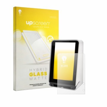Vorderseite einer Produktverpackung mit dem Markenlogo upscreen. Daneben ist das Gerät SENVEND UX700 mit dem zugehörigen Displ