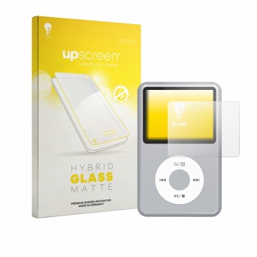 Face avant d’un emballage produit avec le logo de la marque upscreen. À côté, l’appareil innioasis Y1 est représenté avec la p