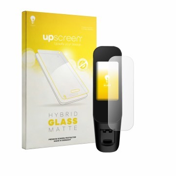 Parte frontale di una confezione del prodotto con il logo del marchio upscreen. Accanto è raffigurato il dispositivo Xiaomi El