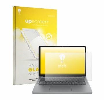 Front side of a product packaging with the brand logo upscreen. Next to it is the device Lenovo Chrome 14M8911 shown with the 