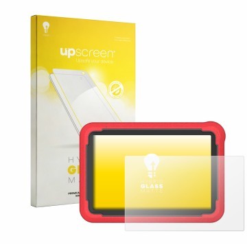 Vorderseite einer Produktverpackung mit dem Markenlogo upscreen. Daneben ist das Gerät Launch X431 PROS V5.0 mit dem zugehörig