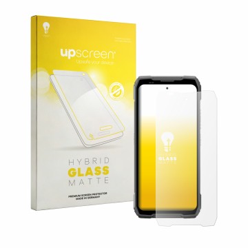 Vorderseite einer Produktverpackung mit dem Markenlogo upscreen. Daneben ist das Gerät Blackview Xplore 6 mit dem zugehörigen 