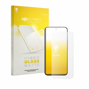 Parte frontale di una confezione del prodotto con il logo del marchio upscreen. Accanto è raffigurato il dispositivo Xiaomi Re