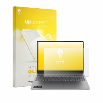 Vorderseite einer Produktverpackung mit dem Markenlogo upscreen. Daneben ist das Gerät Lenovo IdeaPad Slim 5a Gen 11 16