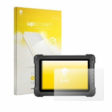 Parte frontale di una confezione del prodotto con il logo del marchio upscreen. Accanto è raffigurato il dispositivo Autel Max