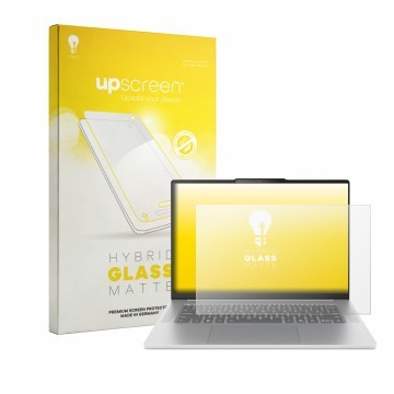 Vorderseite einer Produktverpackung mit dem Markenlogo upscreen. Daneben ist das Gerät Lenovo IdeaPad Slim 5 15ARP10 15.1