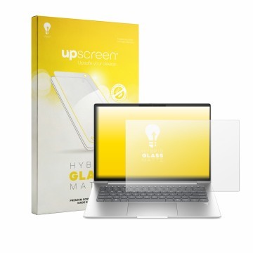 Vorderseite einer Produktverpackung mit dem Markenlogo upscreen. Daneben ist das Gerät HP EliteBook 6 G2a 14