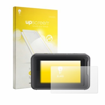 Vorderseite einer Produktverpackung mit dem Markenlogo upscreen. Daneben ist das Gerät Creality Pika mit dem zugehörigen Displ