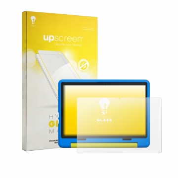 Parte frontale di una confezione del prodotto con il logo del marchio upscreen. Accanto è raffigurato il dispositivo Laptok KB
