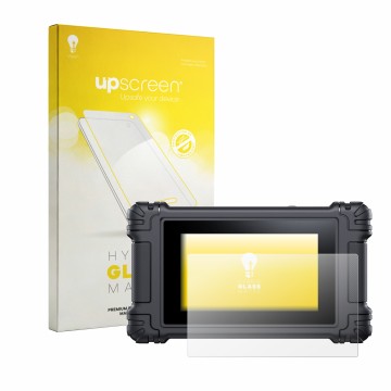 Vorderseite einer Produktverpackung mit dem Markenlogo upscreen. Daneben ist das Gerät iCarsoft VAWS V 4.0 mit dem zugehörigen