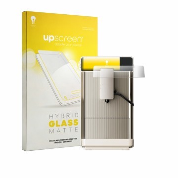 Face avant d’un emballage produit avec le logo de la marque upscreen. À côté, l’appareil Dreame Ecceluxe Slim est représenté a