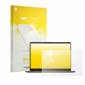 Vorderseite einer Produktverpackung mit dem Markenlogo upscreen. Daneben ist das Gerät ASUS ExpertBook P5 Gen1 mit dem zugehör