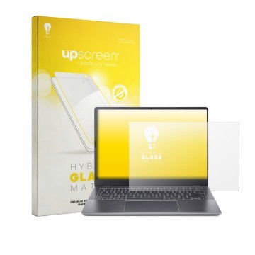 Front side of a product packaging with the brand logo upscreen. Next to it is the device Acer Chromebook Plus Enterprise 514 s